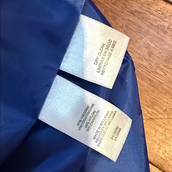 Nine West Vibrant Blue Shimmer Dress w pockets. Size 16 57% Viscose 43% Nylon - Picture 8 of 9